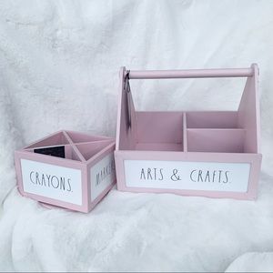 Rae Dunn | Arts and Crafts Storage Bundle - Light Pink | Brand New